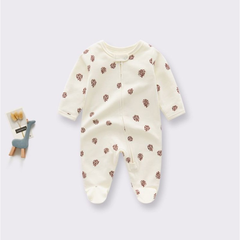 Baby Pajamas Supplier - Zipper 100% Cotton Print Footie