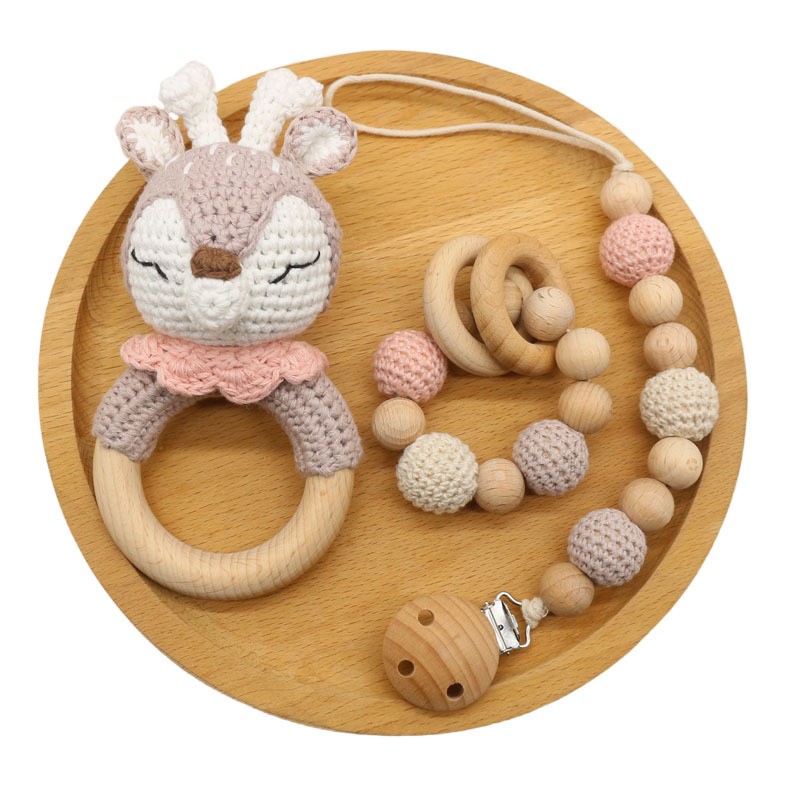 Teething Gift Set Supplier - Beech Teether Wooden Rings Handmade