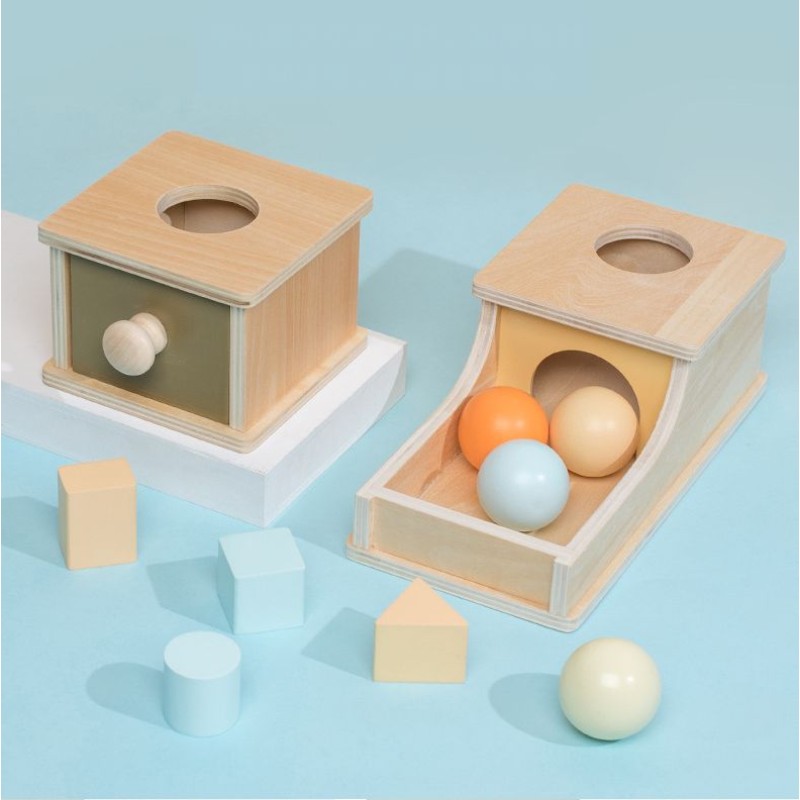 Wooden Toy Manufacturer - Tray Ball Drop Box Montessori