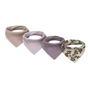 Reusable Bib Manufacturer - Soft Triangle Button Muslin Organic