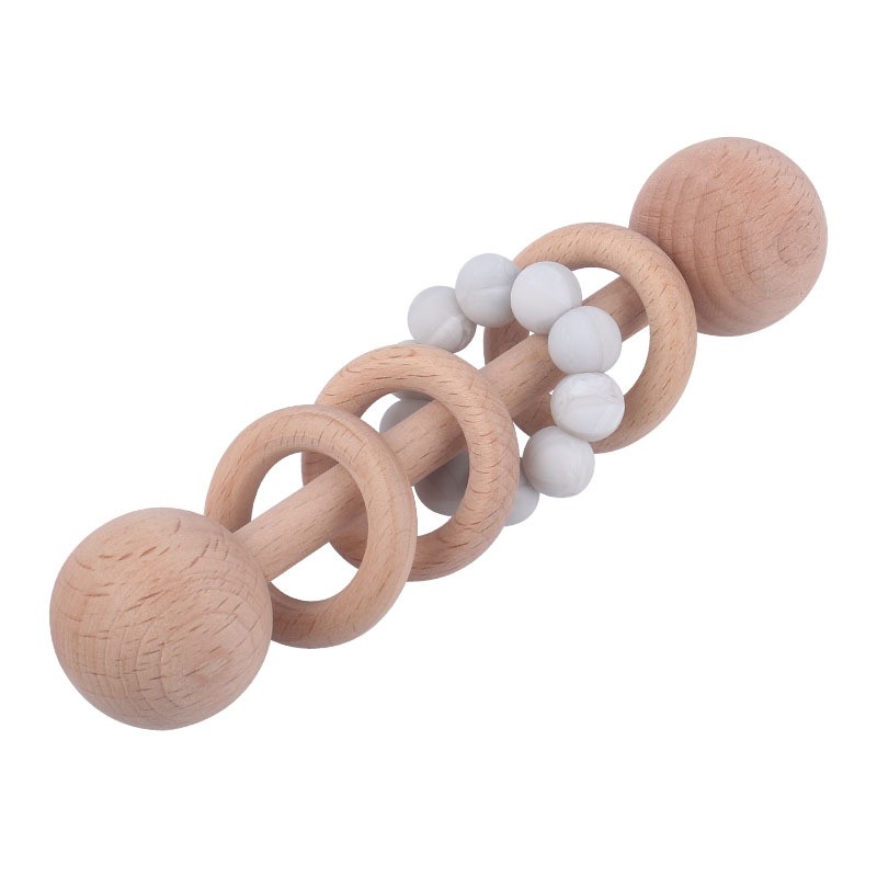 Montessori Toy Factory - Natural Wooden Grasping Teething Rattles