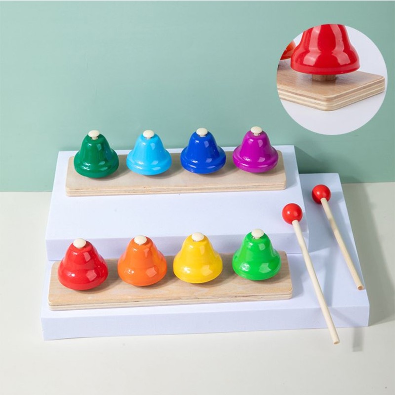 Musical Instrument Supplier - 8-tone Class Bell Wooden Set