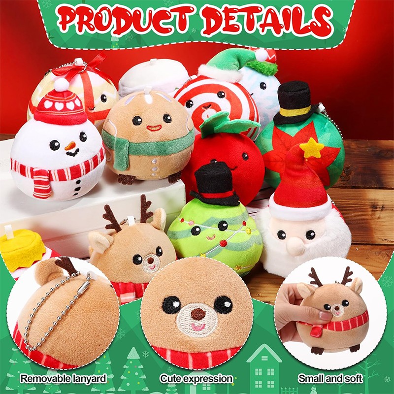 Christmas Keychain Supplier - Plush Ornaments Santa