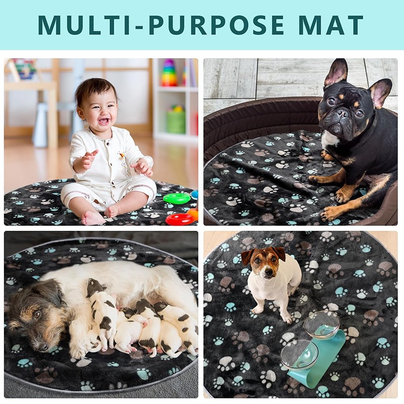 Pet Mat Supplier - Paw Prints Round Absorbent