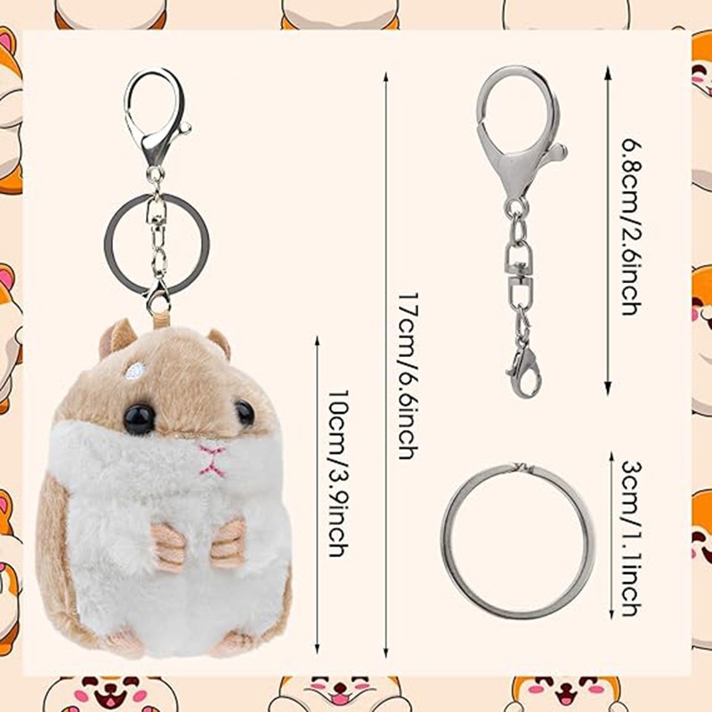 Hamster Keychain Manufacturer - Adorable Plush Pendant