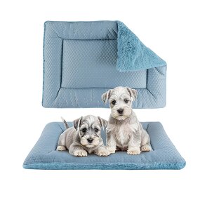 Dog Crate Mat Factory - Reversible Blue Cooling