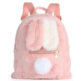 Rabbit Backpack Manufacturer - Pink Plush School