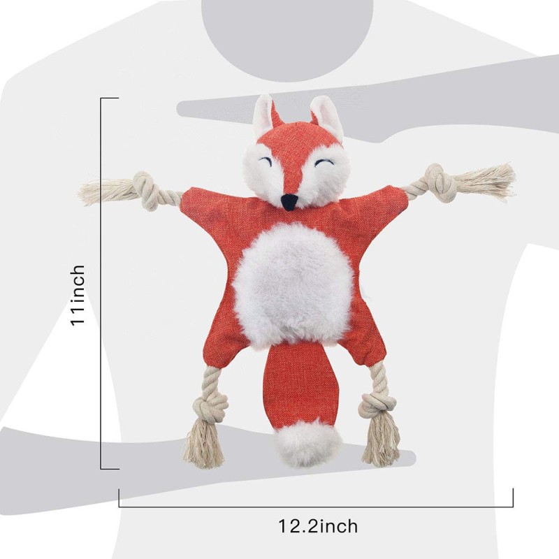 Dog Toy Factory - Fox Squeaker Crinkle Paper