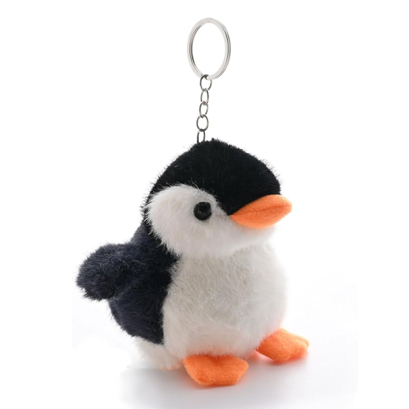 Penguin Keychain Factory - Fluffy Black Key Ring
