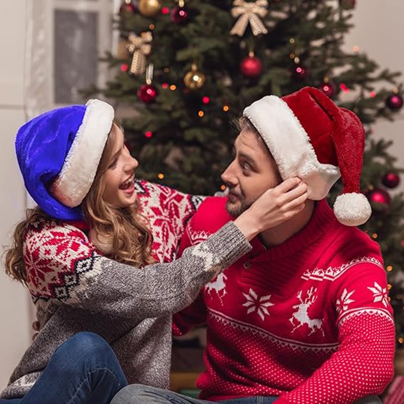 Santa Hat Factory - Blue Velvet Unisex