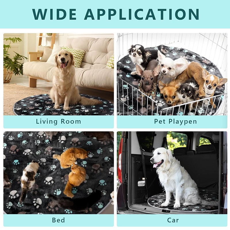 Pet Mat Supplier - Paw Prints Round Absorbent