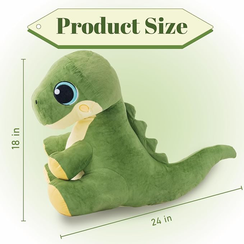 Dinosaur Plush Manufacturer - Large Green Weighted