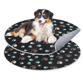 Pet Mat Supplier - Paw Prints Round Absorbent
