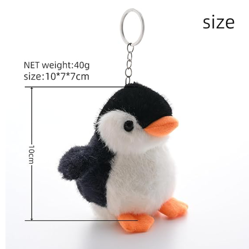 Penguin Keychain Factory - Fluffy Black Key Ring