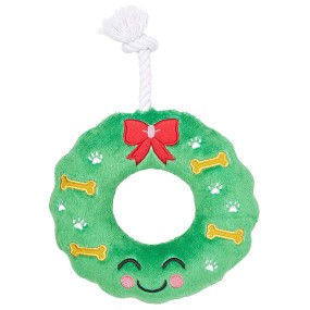 Pet Toy Factory - Holiday Wreath Stocking