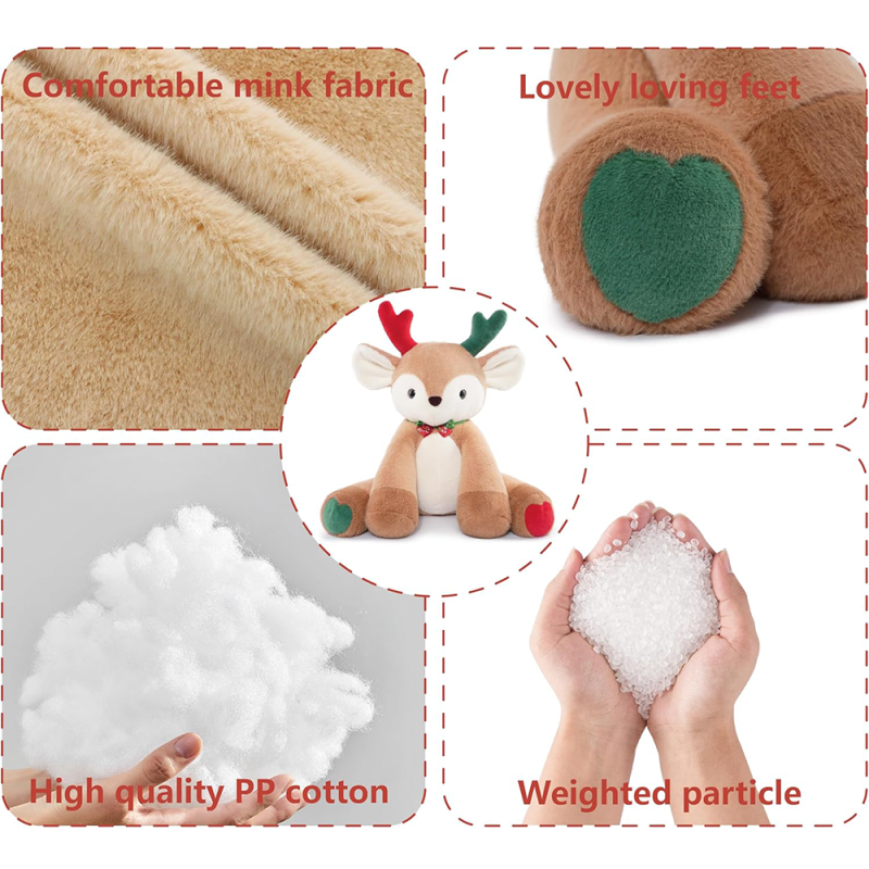 Deer Plush Manufacturer - Weighted Moose Christmas