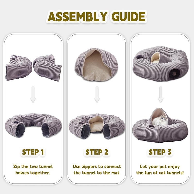 Cat Bed Supplier - Tunnel Donut Collapsible