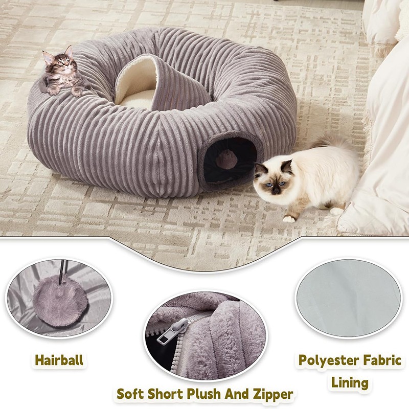 Cat Bed Supplier - Tunnel Donut Collapsible