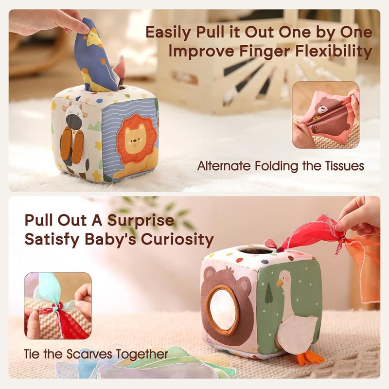 Montessori Toy Supplier - Baby Tissue Box Sensory