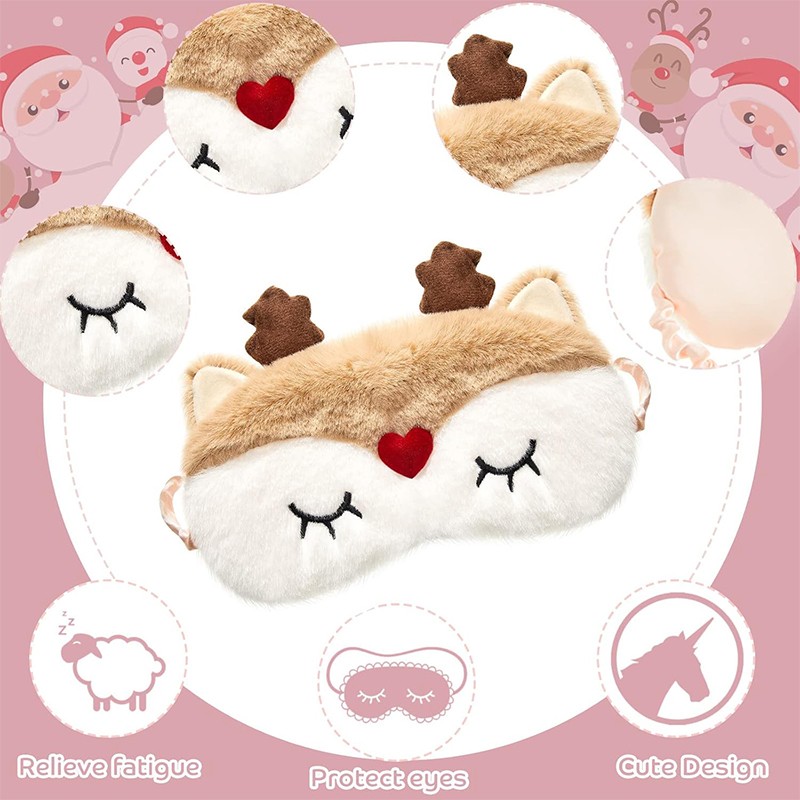 Eye Mask Supplier - Christmas Furry Sleeping