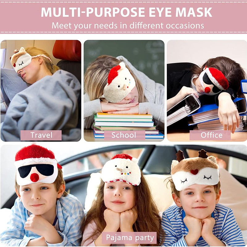 Eye Mask Supplier - Christmas Furry Sleeping