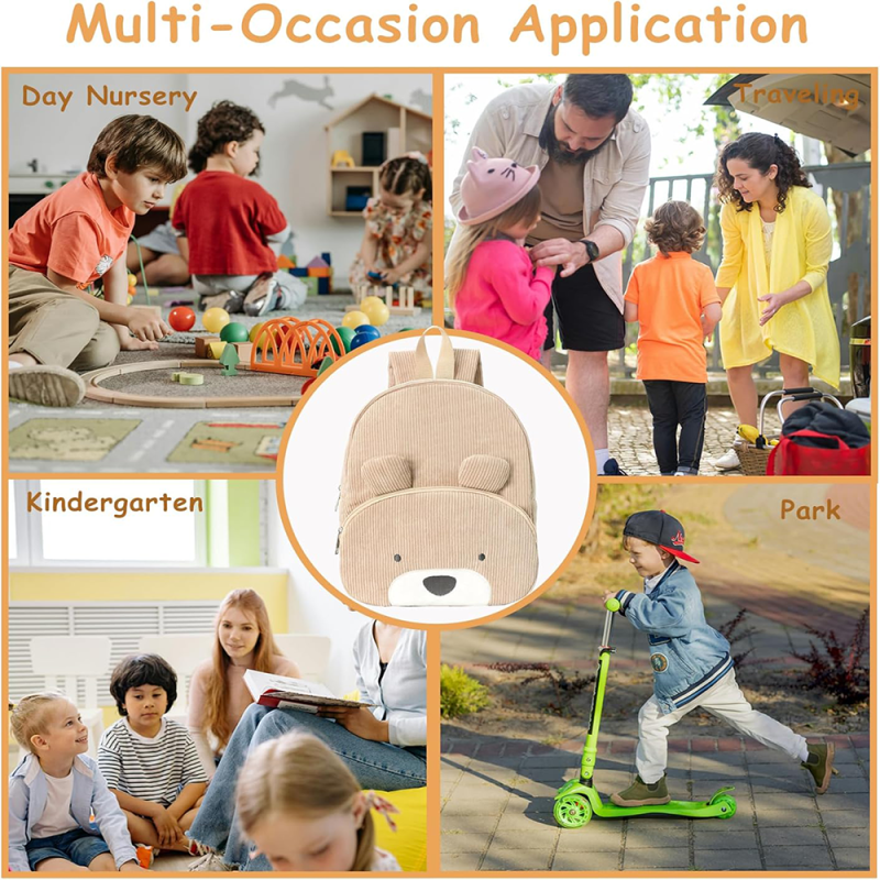 Toddler Backpack Manufacturer - Corduroy Bear Stylish