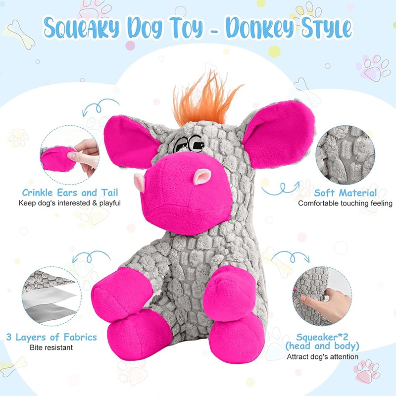 Dog Toy Manufacturer - Plush Donkey Squeaker