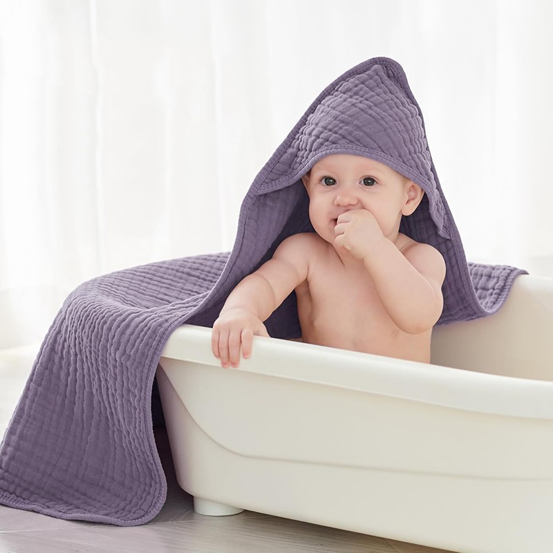 Muslin Towel Factory - Lavender Hooded Fast Drying