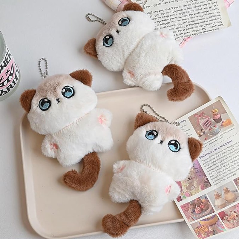 Cat Keychain Manufacturer - Siamese Plush Pendant