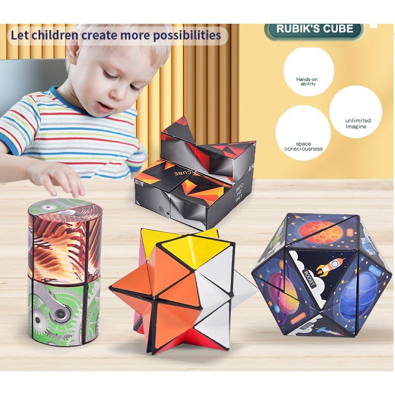 Fidget Cube Manufacturer - Hot in Stock Infinity Plastic Shape Shifting