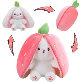 Easter Toy Factory - In Stock Strawberry Bunny Carrot Plush