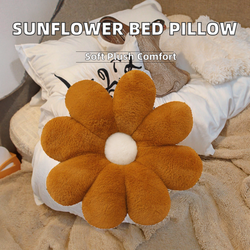 Plush Pillow Manufacturer - Sunflower Bear Bedhead Cushion PP Cotton