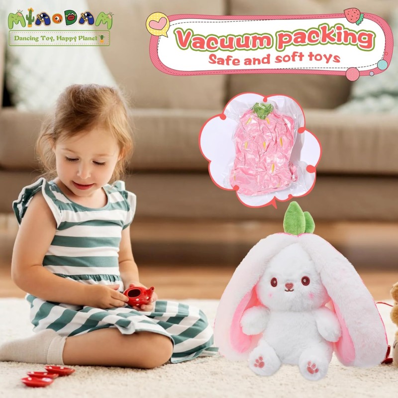 Easter Toy Factory - In Stock Strawberry Bunny Carrot Plush