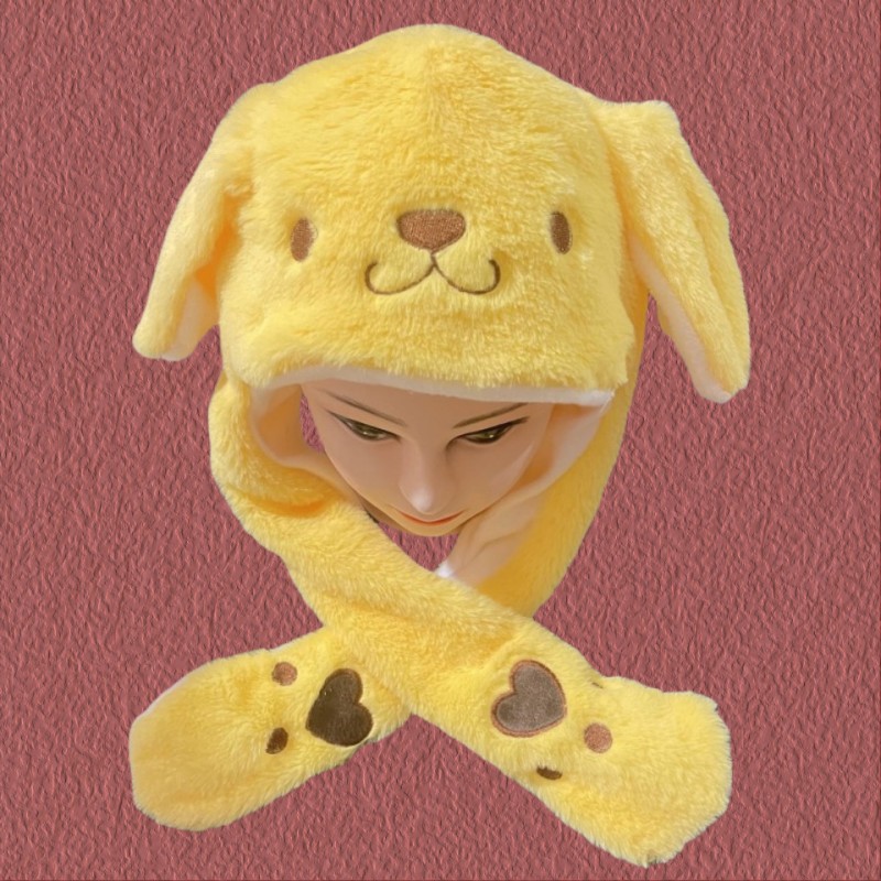 LED Hat Supplier - Cute Rabbit Ears Movable Light PP Cotton