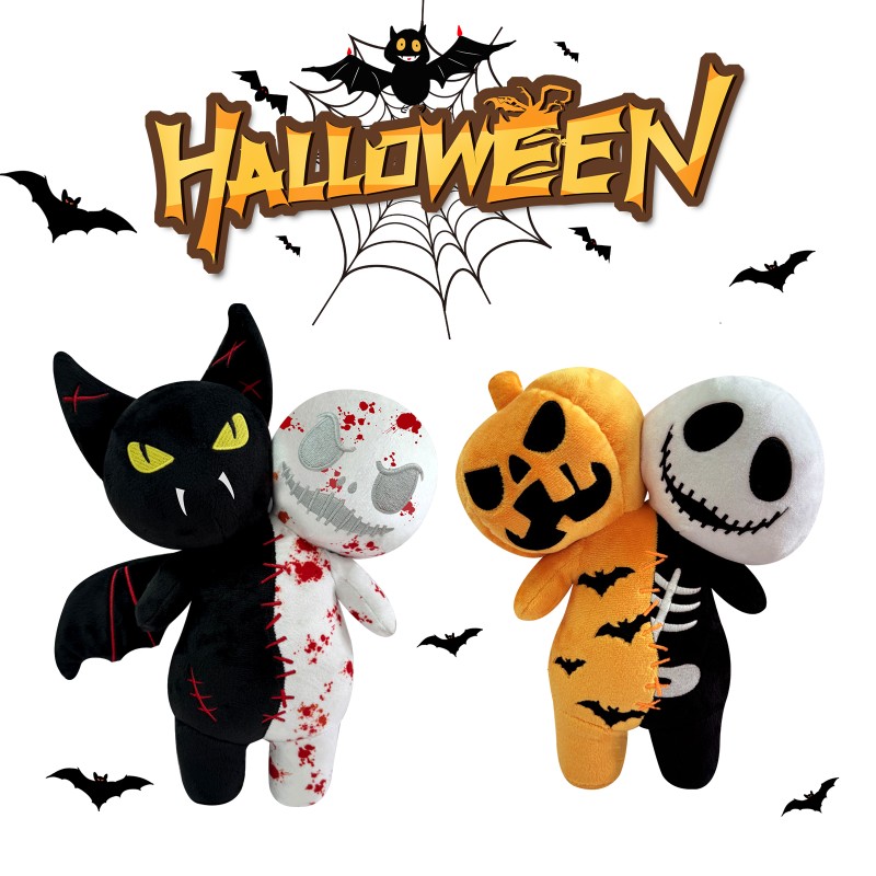 Halloween Doll Supplier - 2024 25cm Double-headed Pumpkin Plush