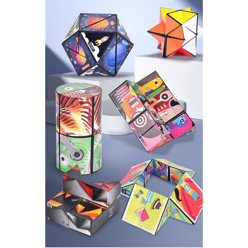 Fidget Cube Manufacturer - Hot in Stock Infinity Plastic Shape Shifting