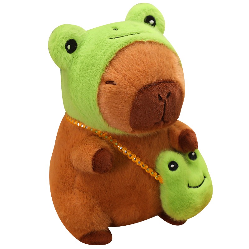 Stuffed Animal Factory - Cheap Soft Capybara Strawberry with Frog