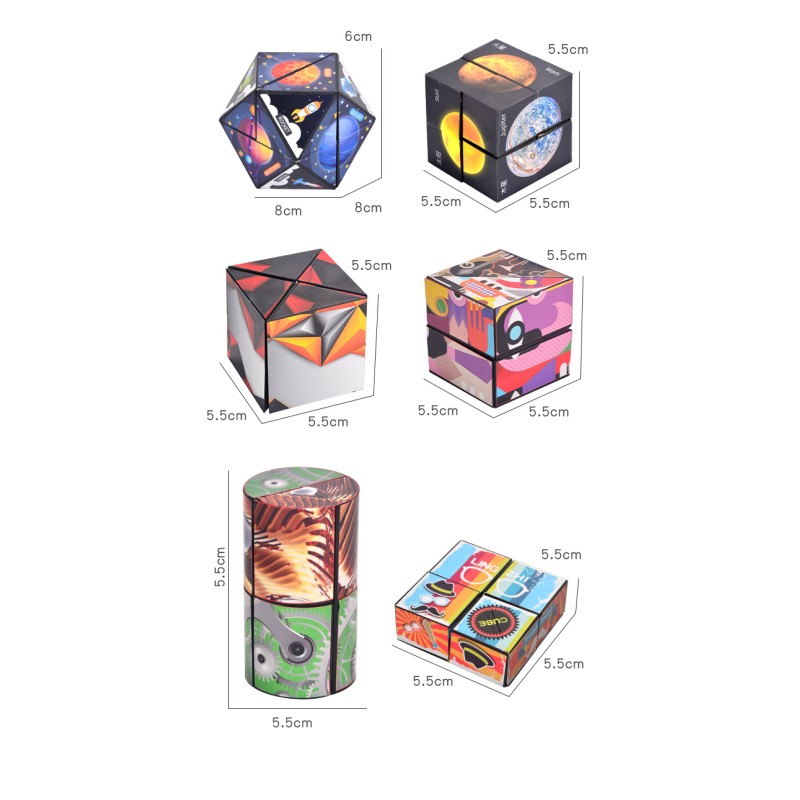 Fidget Cube Manufacturer - Hot in Stock Infinity Plastic Shape Shifting