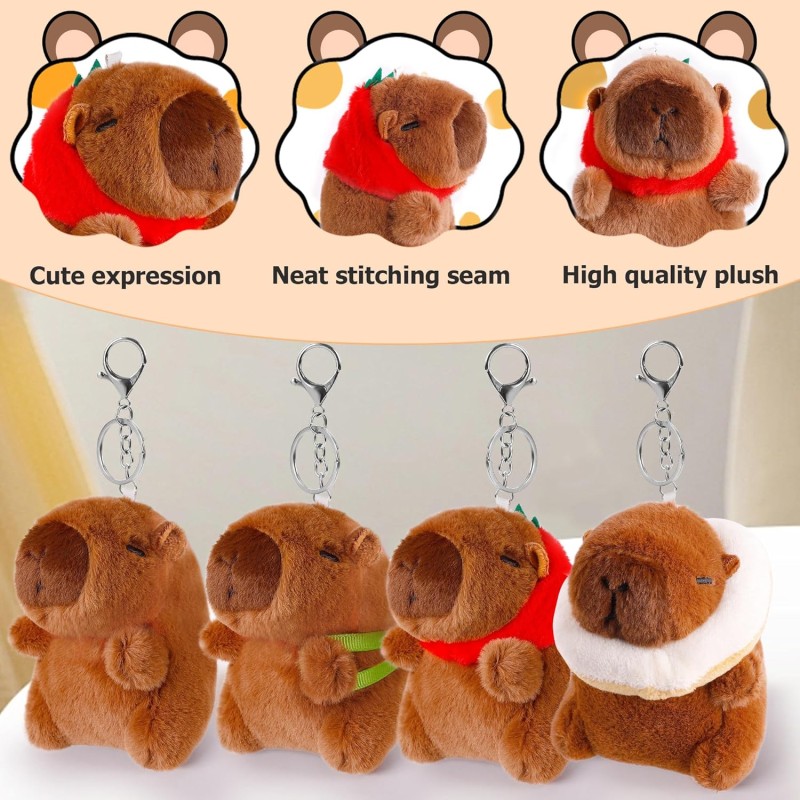 Plush Keychain Factory - Kawaii Capybara Soft Stuffed Pendant