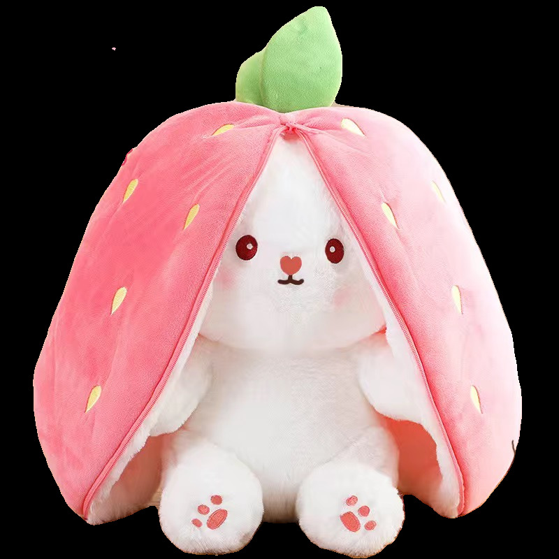 Stuffed Toy Manufacturer - Easter Strawberry Bunny Carrot Transforming
