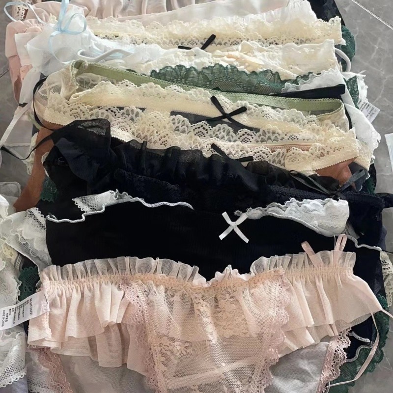 Women Panties Manufacturer - Cheap Cotton Lace Underwear 12pcs Pack