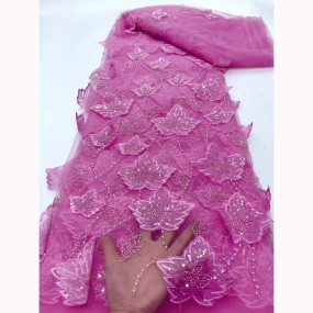 Beaded Fabric Supplier - Handmade Cuentas 3D Embroidery