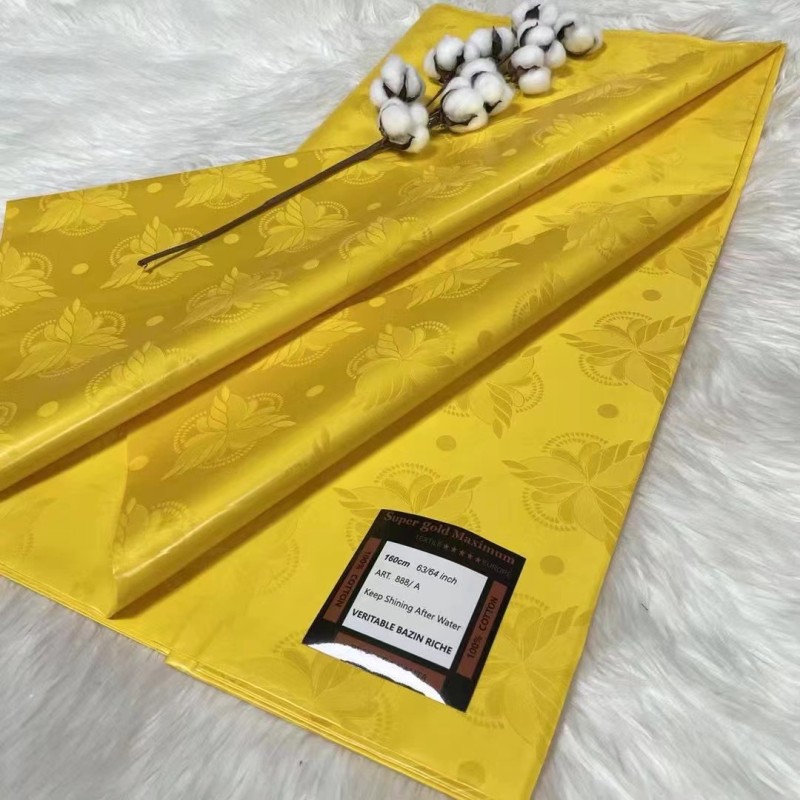 Bazin Fabric Supplier - High Quality Super Magnum Gold