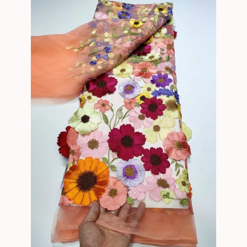 Guipure Lace Factory - 2024 Wholesale 3D Flora Sequin