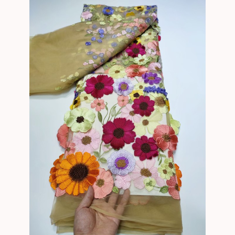 Guipure Lace Factory - 2024 Wholesale 3D Flora Sequin