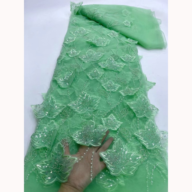 Beaded Fabric Supplier - Handmade Cuentas 3D Embroidery