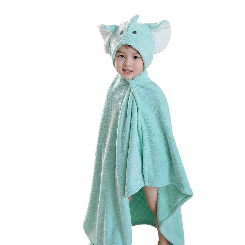 Children Bathrobe Manufacturer - Cap Cloak Super Soft Coral