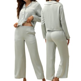 Home Wear Supplier - Printed Lace V-neck Long