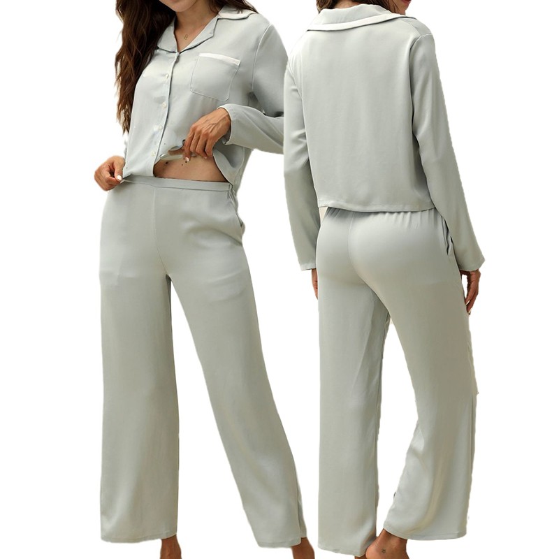 Home Wear Supplier - Printed Lace V-neck Long