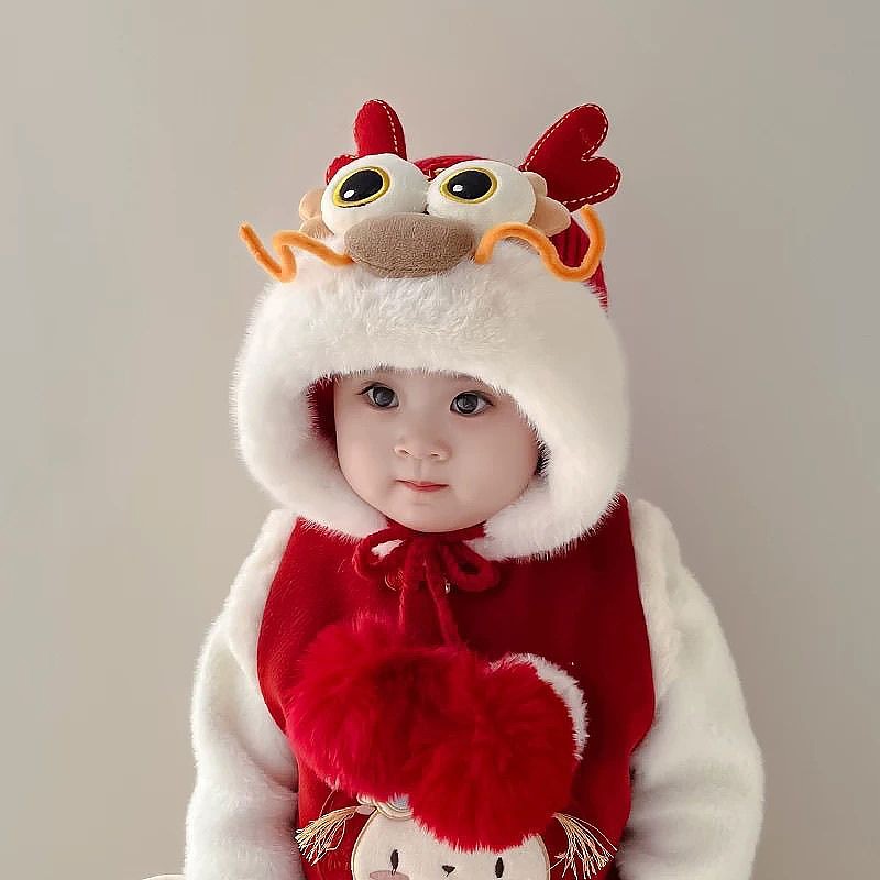 Festival Hat Manufacturer - Red New Year Baby Wool